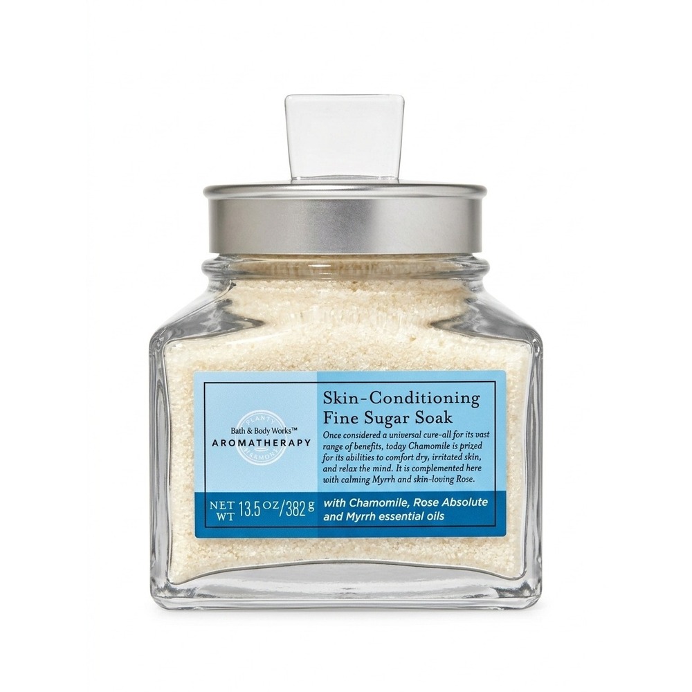 Bath & Body Works Aromatherapy Fine Sugar Soak Chamomile Rose Myrrh Jar NWT